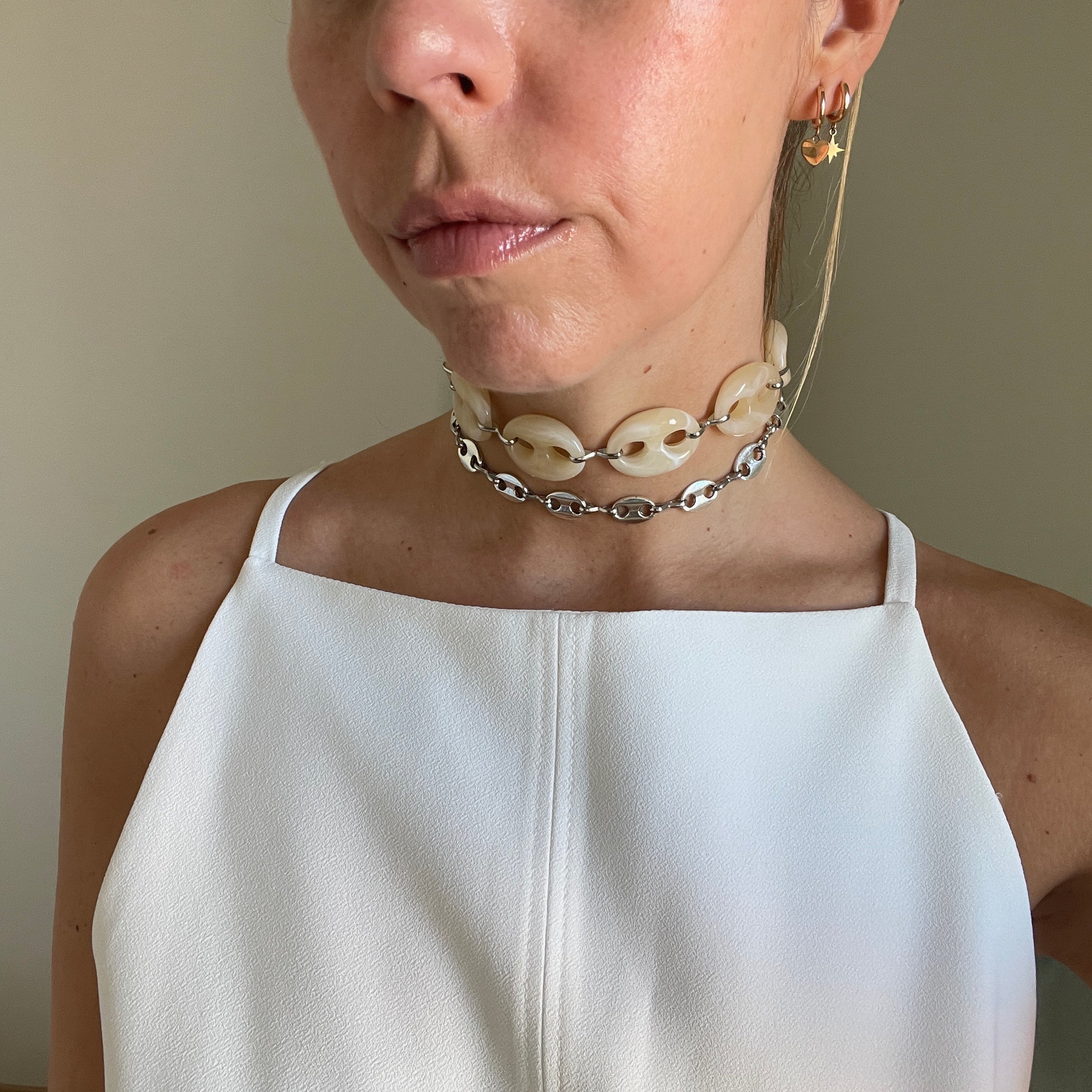 Choker Mona Beige